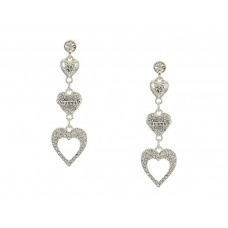 Серьги со стразами Heart Guess